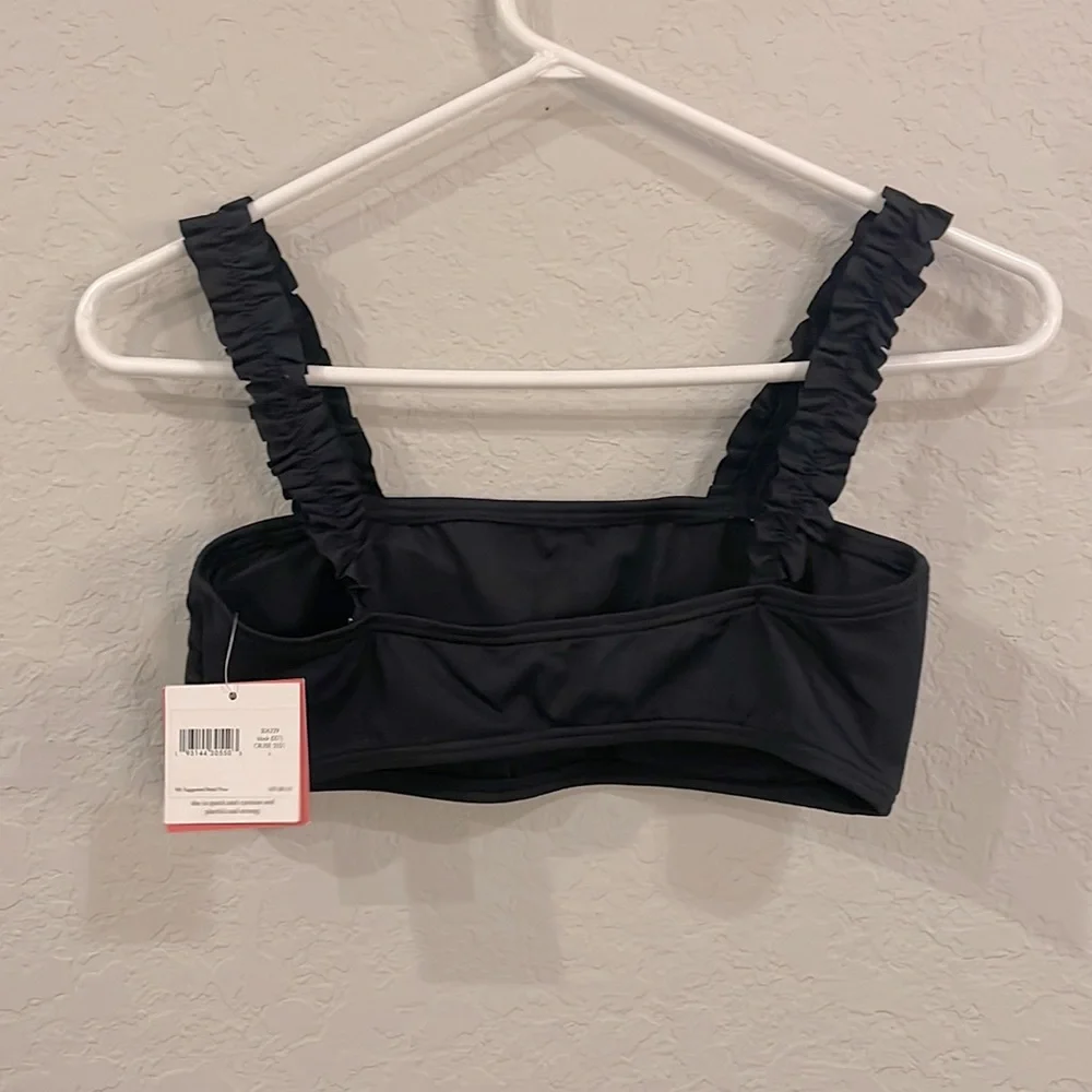 Kate Spade New York Cabana Ruffle Square-Neck Bikini Top NEW Size Small